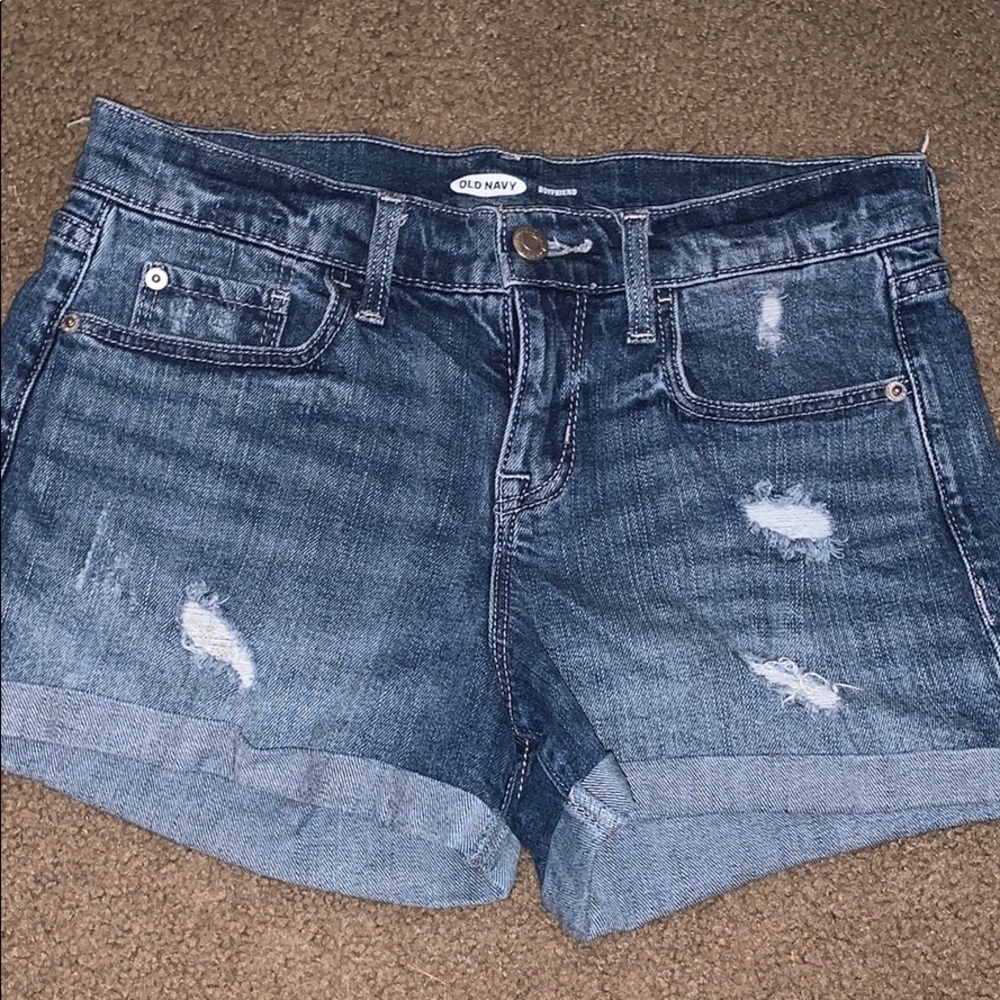 blue jean shorts
